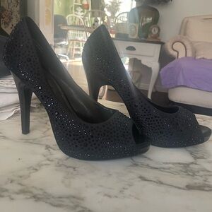 Vintage Lulu Townsend black Blingy heels 10